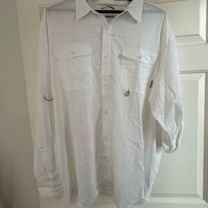 Columbia Men's White Casual Button Down Shirt